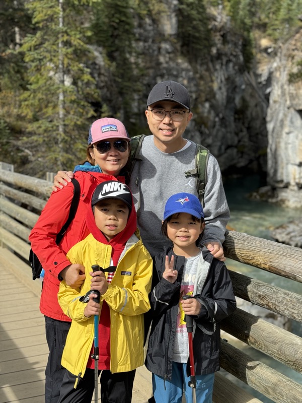 Vincent and family hiking